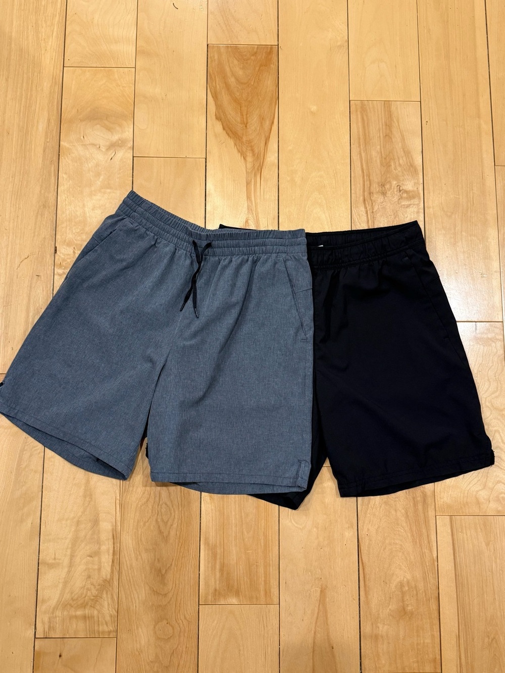 Old Navy Boys' Elastic-Waist Shorts in Gray and Black set of two